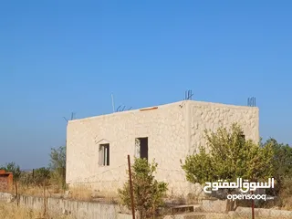  17 مزرعه أربعه دونم مشيكه بالكامل ارض زراعيه وبيت ريفي غرفتين وحمام ومطبخ صغير وباربكيو وساحه واسعه