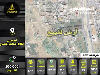  1 رقم الاعلان (3737) ارض سكنية للبيع في منطقة ابو نصير