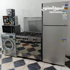  1 غاز+ثلاجةً+ميكرويف+خلاط بوش الأصلي+مغرمة لحم جديدة+شاف تسخين جديد