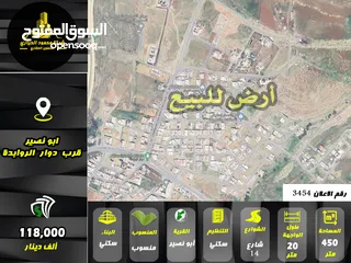  1 رقم الاعلان (3454) ارض سكنية للبيع في اجمل مناطق ابو نصير