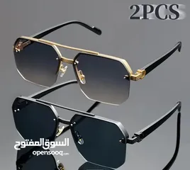  5 2 قطعة نظارات مربعة عصرية للجنسين مع عدسات متدرجة، معدن وأسيتات، مثالية للأسلوب الكاجوال اقوى نوع...