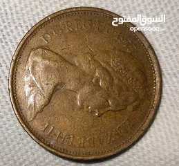  2 2 بنس استرلينى اصدار 1975 النادر