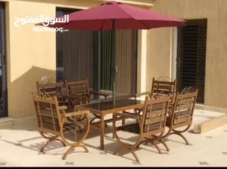  6 جلسات ومقاعد خارجية جلسات تفصيل حسب الطلب حديد ثقيل خشب سويد يوجد العديد من الموديلات
