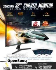  1 Samsung 32” Curved Monitor