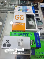  3 مستعمل ايام smart 8 و Go 2024 رام 6 ججيا 64 و 128 أغراضة والكرتونه متوفر توصيل