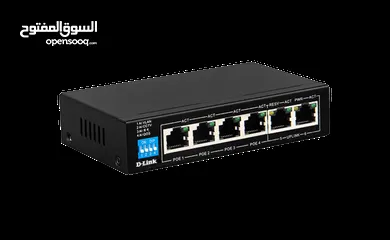  1 D-link Des-F1006P-E-PORT 10/100 SWITCH WITH 4 POE PORTS AND 2 UPLINK PORTS سويتج دي لينك