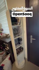  2 مرايا طويلة وثقيلة الوزن جودة عالية خلفها رفوف لتخزين الاحذية