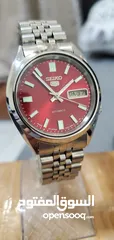  1 vintage Seiko 5 Automatic 7009 Red dial Japan made Mens Watch for Men