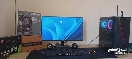  1 جهاز جيمنج ممتاز نضيف ومضمون مع جميع قطعو وأغراضو المواصفات بلوصف