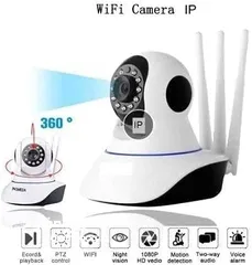  6 كاميرا مراقبه Wifi الذكية IP كاميره ذكيه بانورامية متحركه 355 درجه مع خاصيه الصوت  3 هوائيات