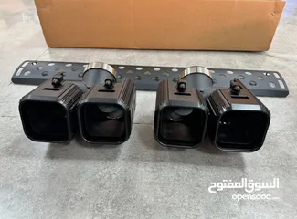  4 Exhaust Pipe fits for Defender 110 130 2020-2025 3PCS Black Tail Pipe