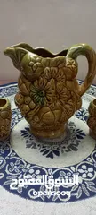 5 طقم ابريق و 6 كاسات فخار انتيك