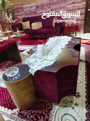  3 طاوله سداسيه تفصيل مع 6 طربيزات برميل كمان تفصيل