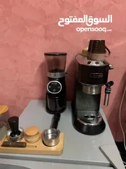  1 اله قهوه ومطحنه القهوه
