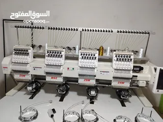  3 ماكنه تطريز 4رووس شبه جديده للبيع بسعر مغري للجادين