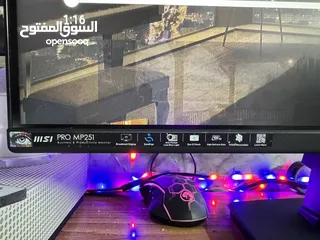  1 سلام عليكم شاشه MSI حجم 25/ هيرتز 100الله شاهد استخدمتها 3اسابيع بس