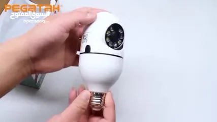  3 كاميرا مراقبة لاسلكية على شكل لمبة أمان خفي بتصميم لمبة تقليدية، يحمي منزلك .