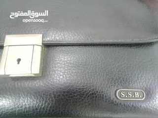  10 حقيبة رجالية بيزنس بالمفتاح Leather briefcase with key lock for men