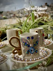  10 دلات قهوة وفناجين ومناديل ام العريس وغيرها