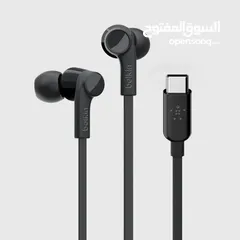  3 Belkin earbuds with usb-c connector