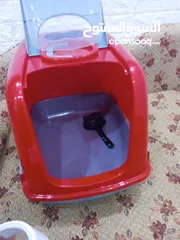  1 لتر بوكس حجم كبير للبيع مع صحن اكل مزدوج مع علبة شامبو قطط 500 ml