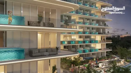  2 فرصة استثمارية رائعة:  شقة بمسبح خاص بالقرب من برج خليفه واهم معالم دبي بمقدم 20% واستلام خلال سنة