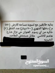  1 عمارة للبيع في حي نزال دخل شهري 700 دينار