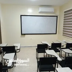  4 قاعات تدريب وتدريس ومختبر كمبيوتر للإيجار في موقع مميز في شارع الجامعة الاردنية