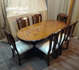  7 غرفة سفرة للبيع طاولة سفرة مع كرسيها تفصيل