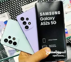  1 مستعمل اخو الجديد Samsung A52s 5G رام 12 و 16 جيجا 128 و 256 بدون كرتونه هدية كفر ولزقة وشاحن الاصلي