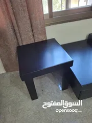  2 طاولة وسط مع جرار خاص و طاولتان جانبيتان