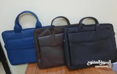  1 laptops bag  / case leather portable slim zipper