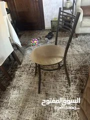  4 كراسي حديد دهان حراري عدد 5