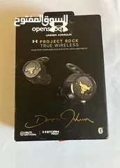  4 Under Armour Project Rock True Wireless Sport In-Ear Headphones - Black