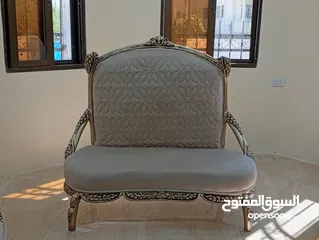  4 قطعة أثاث لوف سيت مصري ،خشب زان ،غير مستعمل،مناسب لصالات استقبال الفنادق و صالات الأفراح و المنازل