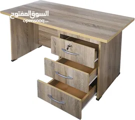  20 مكتب للدراسة والاستقبال مع 3 ادراج خشبية (خشبي) 120*60 تشكيلة مميزة من المكاتب بسعر المصنع