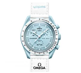  3 ( الاصلية ) ساعة اوميغا  جديده Swatch Omega خصم اليوم فقط Moon 2024 original !999 الجديد New Look
