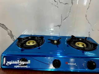  3 غاز 3 عيون ناشنوال x3 كفاله سنه. مصنوع من الستانلس القوي شعله نحاس وخام قوي