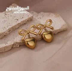  1 Gold plated Anti Tarnish Bow Heart Themed pendant