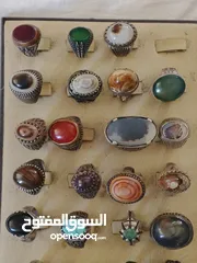  1 خواتم فضة بأحجار كريمة وعقيق يماني بأنواعه بأسعار مغرية