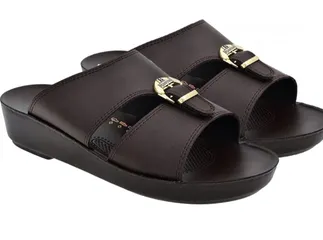  2 LEATHER SLIPPERS FOR MEN WITH ALL SIZE ORDER NOW