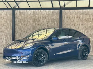  12 TESLA MODEL Y 2021 LONG RANGE تيسلا لونج رينج دول موتور فحص كامل بسعر مغرري