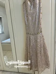 7 فستان سهرة طويل شك بالكامل مع جاكيت قصير للمحجبات