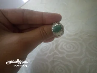  3 beautiful unisex design Emrold silver ring