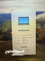  4 MacBook Air 2018 8gb ram 128 gb ssd  135Ro