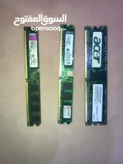  10 للبيع 3 رامات DDR2 للكمبيوتر المنزلي