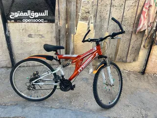  1 دراجه هوائيه مستعمل ياباني غيارات شغال امامي خلفي بريك درم شغال