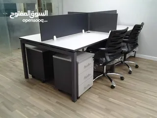  5 خلية عمل زحكات اثاث مكتبي ورك استيشن -work space -partition -office furniture -desk staff work stati