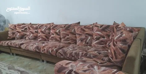  4 طقم كنب كورنر 8 مقاعد مستعمل بحاله جيده جداااا