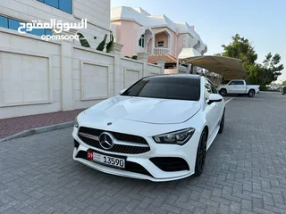  14 للبيع CLA 250 خليجي 2020 لون ابيض  بحالة الوكالة سقف بانوراما parking assistance